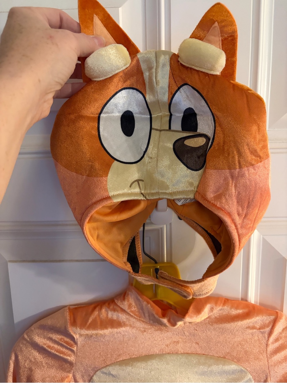 Children's Orange Fox One-Piece Bodysuit with Hood